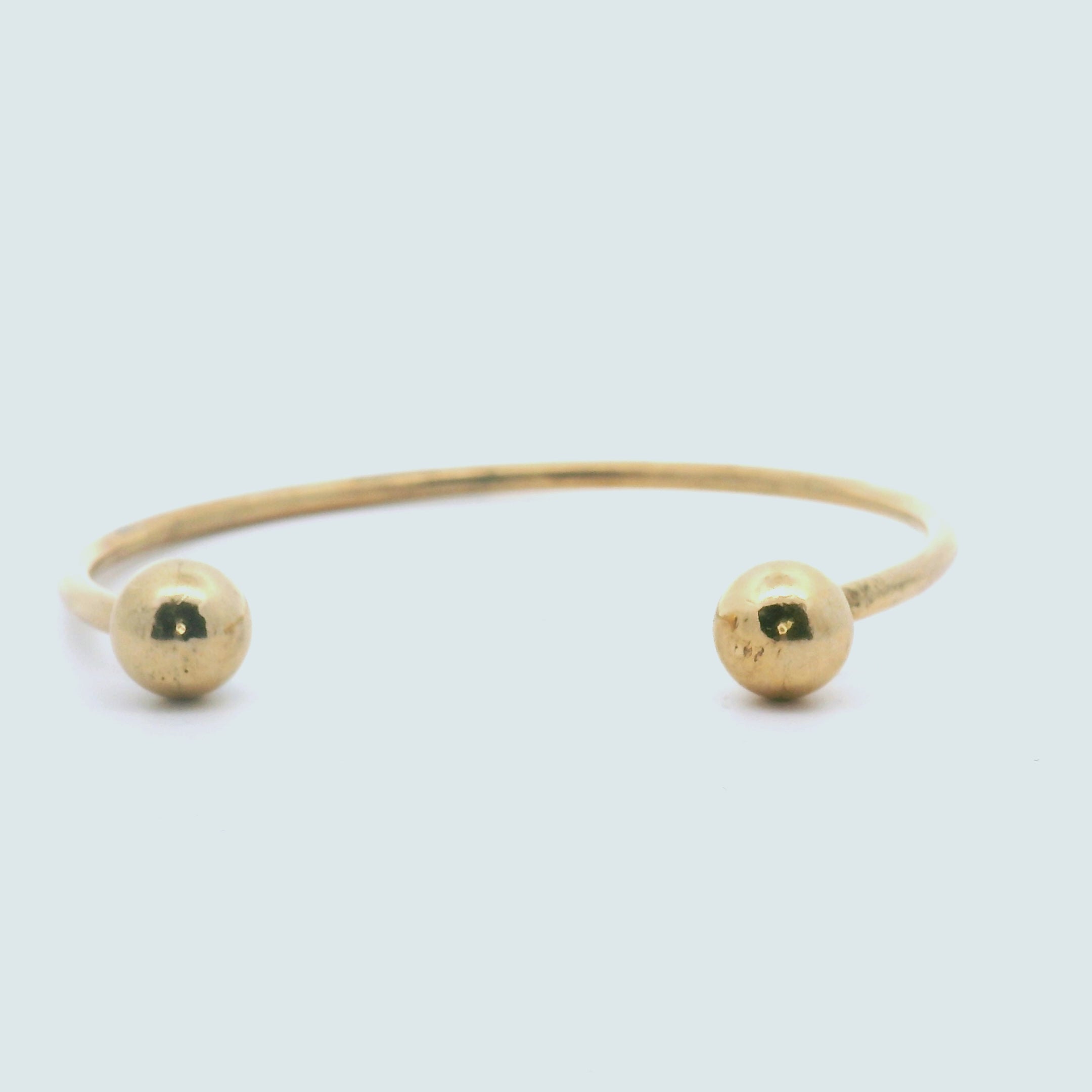 Gold Plated Silver Ball End Bracelet