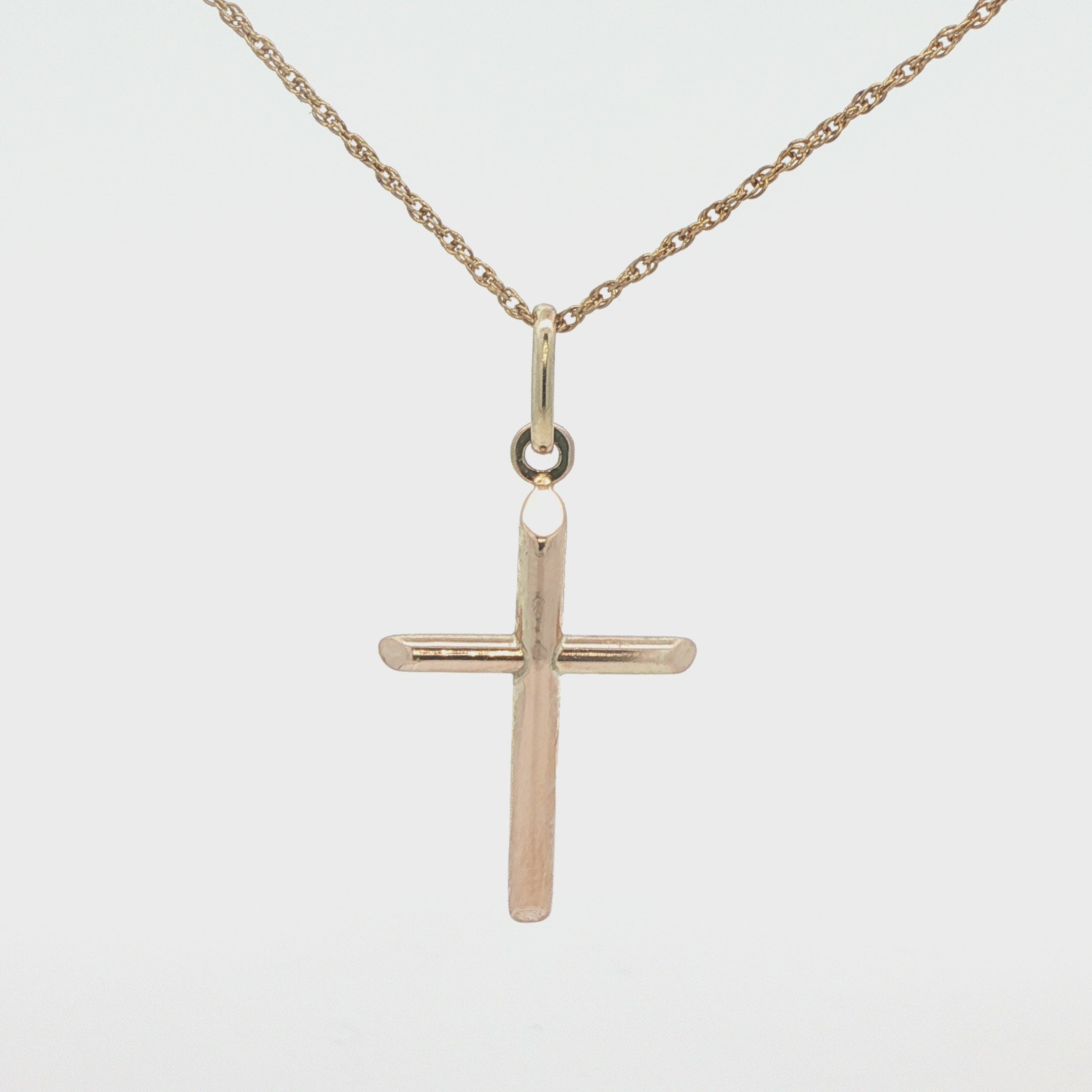 Vintage 10K Yellow Gold Cross Pendant - Classic Estate Jewelry