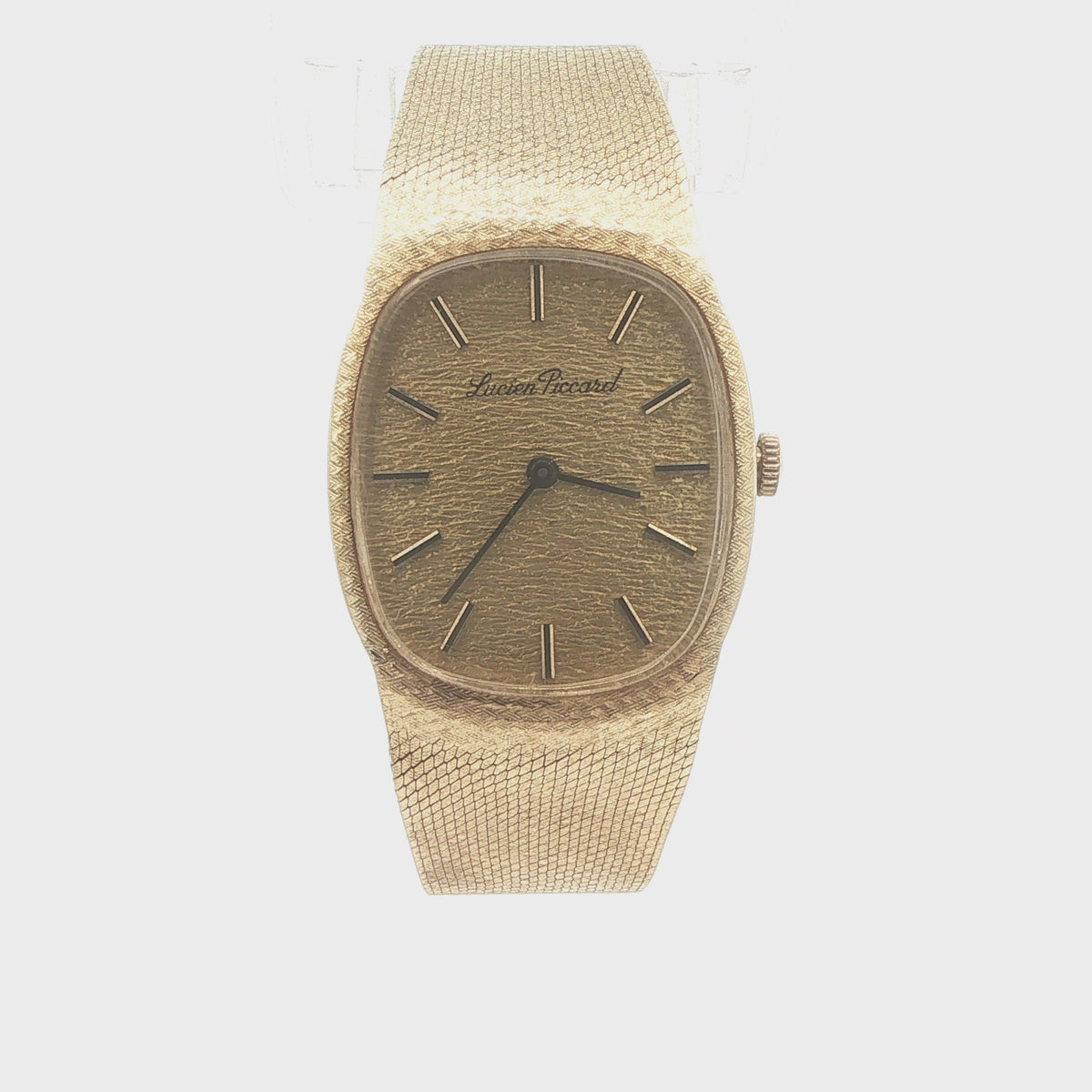1970s Estate Lucien Piccard 14K Yellow Gold Case Manual-Wind Watch