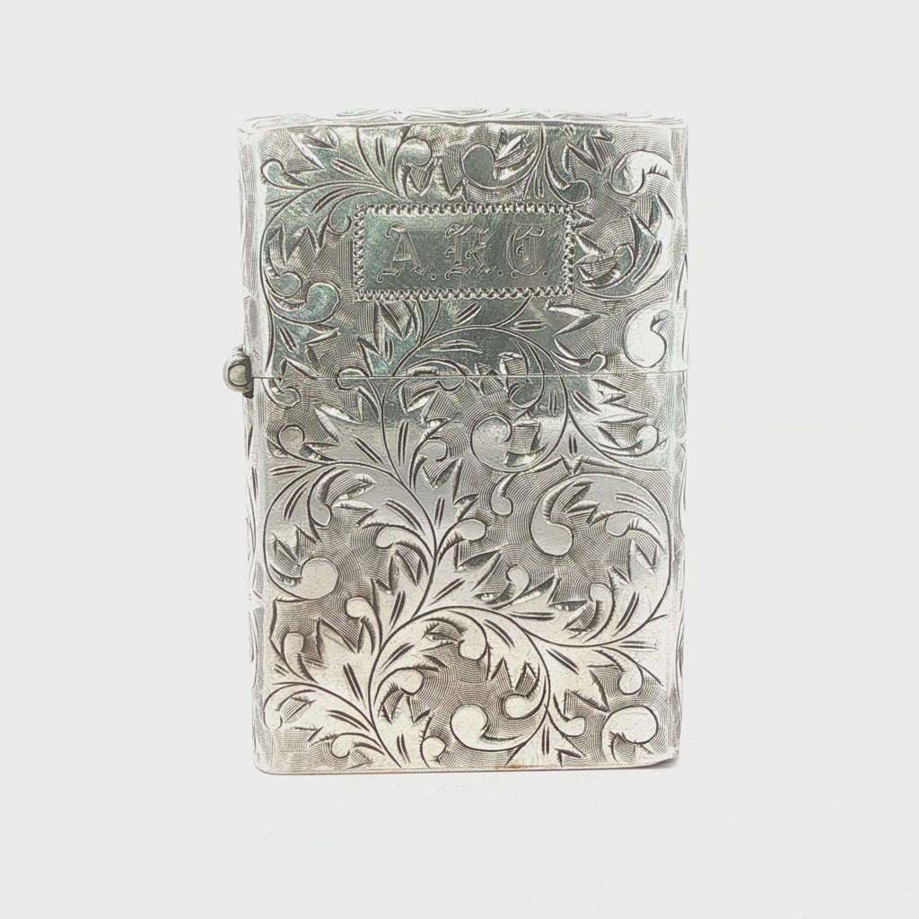 Estate Sterling Silver Engraved Lighter – 1947–1953 Zippo Insert