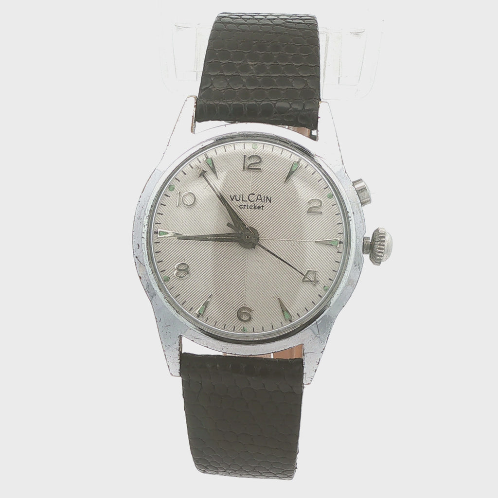VINTAGE 1950s Vulcain Cricket "Watch of Presidents" Mechanical Alarm Watch