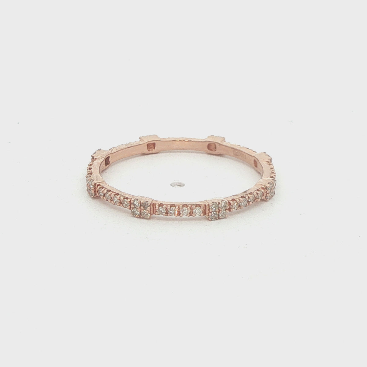 New 10K Rose Gold 0.22 CTW Natural Diamond Cluster Band – Size 7