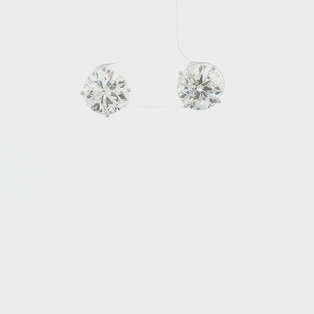 New 4.0-cwt appx. Lab-Grown Diamond 14K White Gold VS Stud Earrings