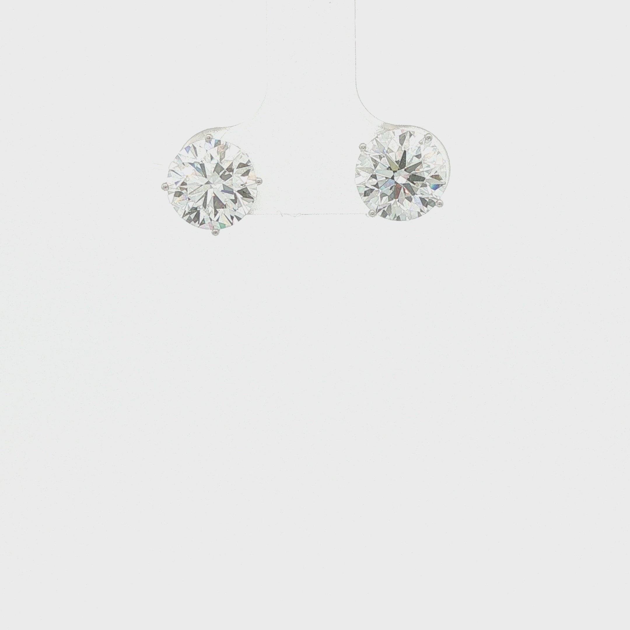 New 4.0-cwt appx. Lab-Grown Diamond 14K White Gold VS Stud Earrings