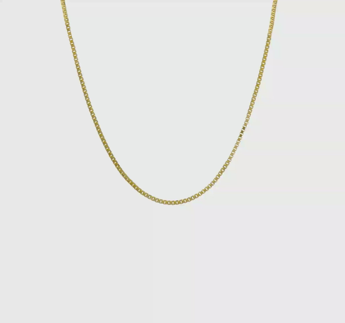 New 14K Yellow Gold 20" Solid Box Chain Necklace 1.5mm – Unisex
