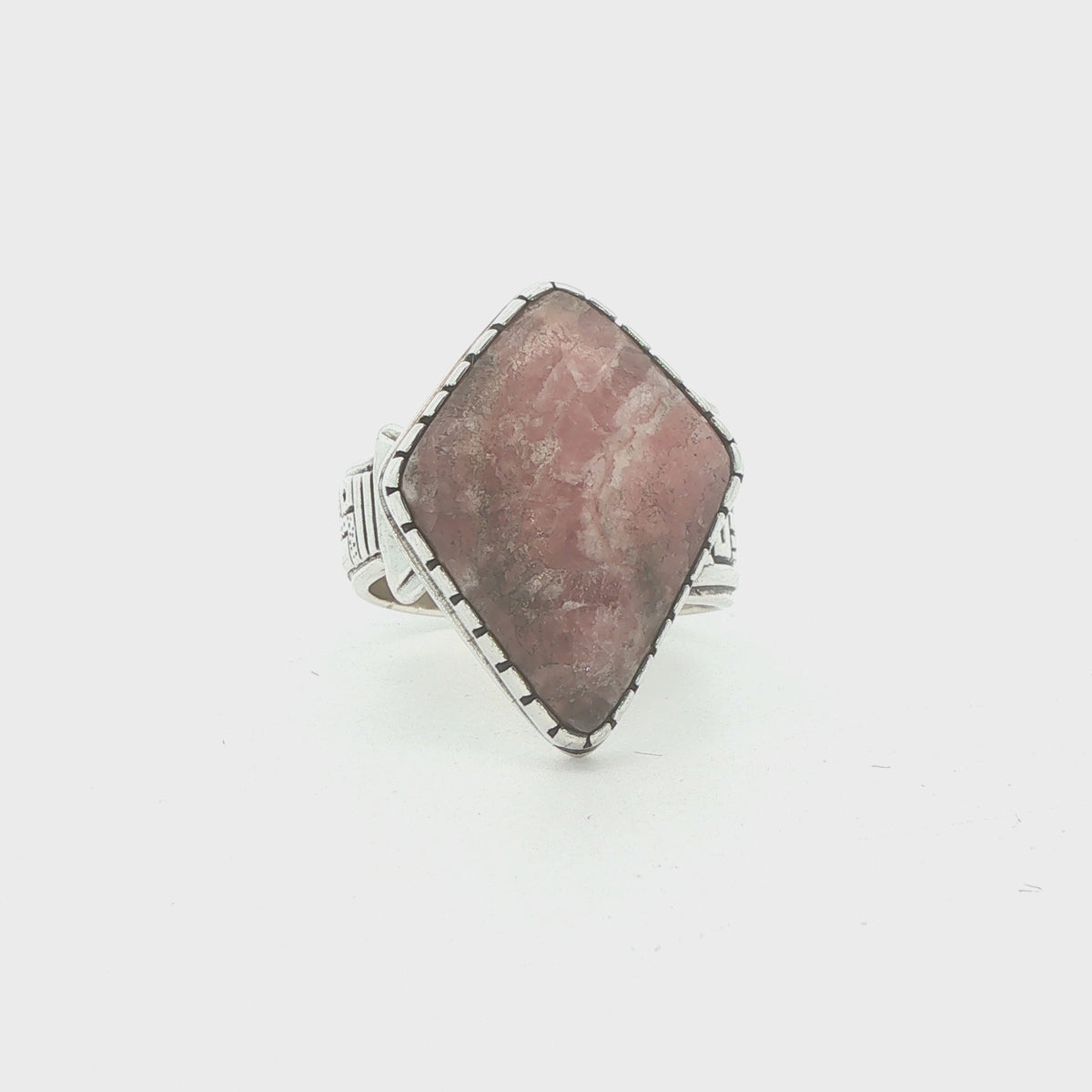 Vintage Estate Relios RMT Sterling Silver Pink Stone Ring – SZ 9