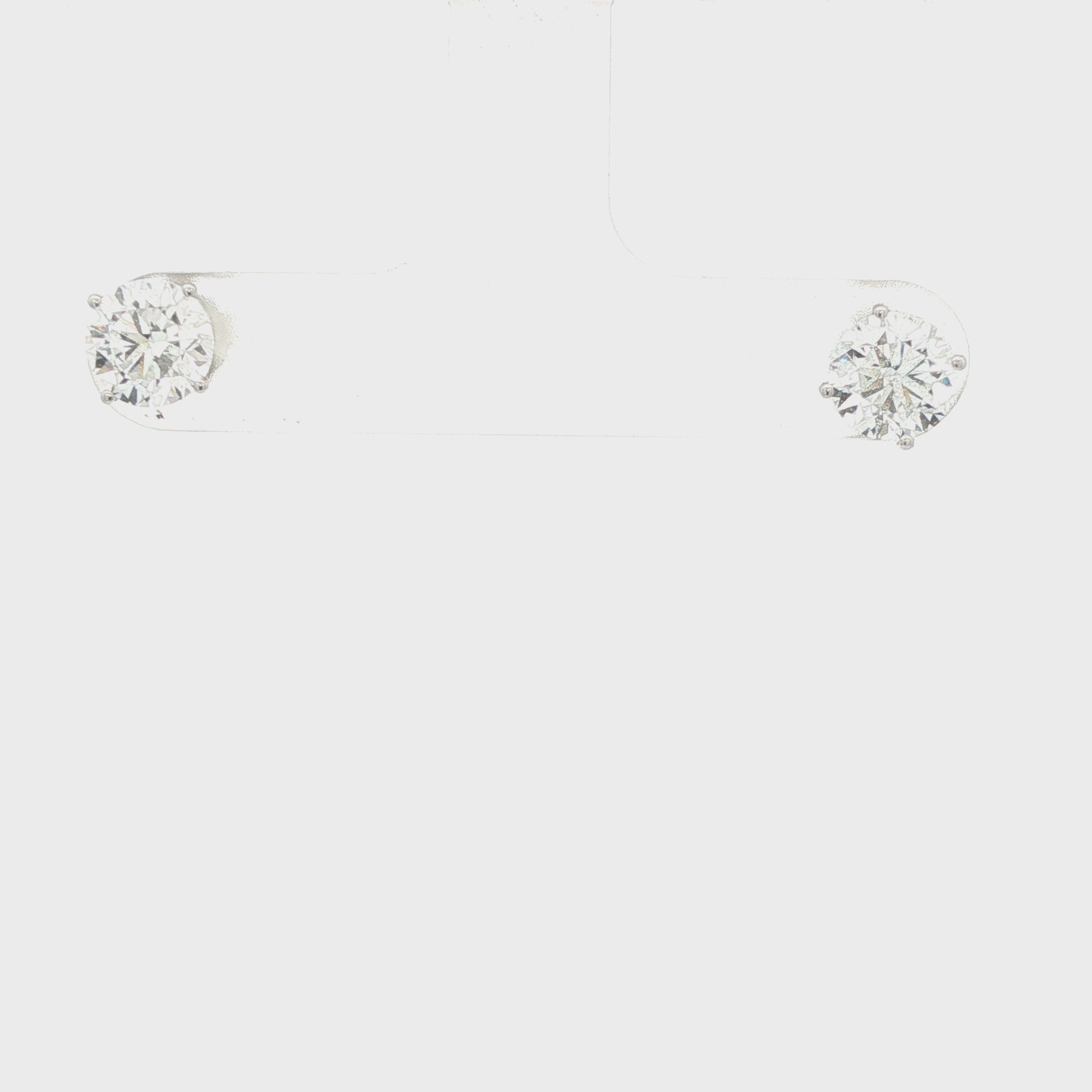 14K White Gold Lab Grown Diamond Stud Earrings 4.01 CTW VS Clarity