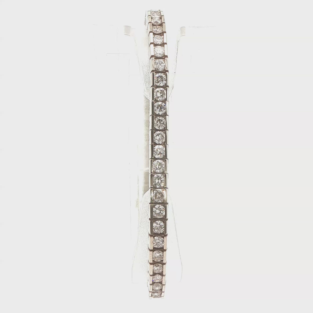 Estate 14K White Gold Natural Diamond Tennis Bracelet – Approx. 6 CTW, 6.5-Inch Wrist Fit