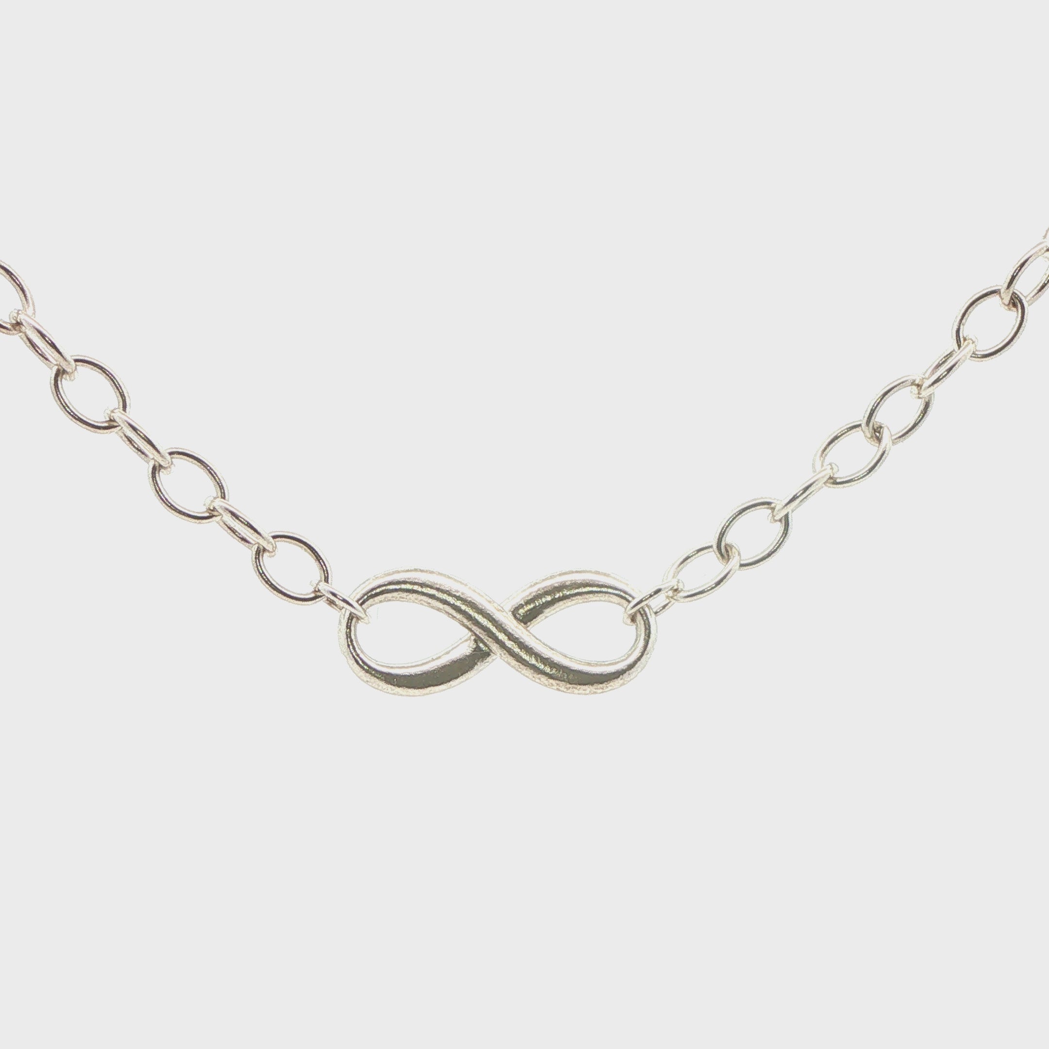 Estate Tiffany & Co. 925 Sterling Silver Infinity Link Necklace – 18 Inch