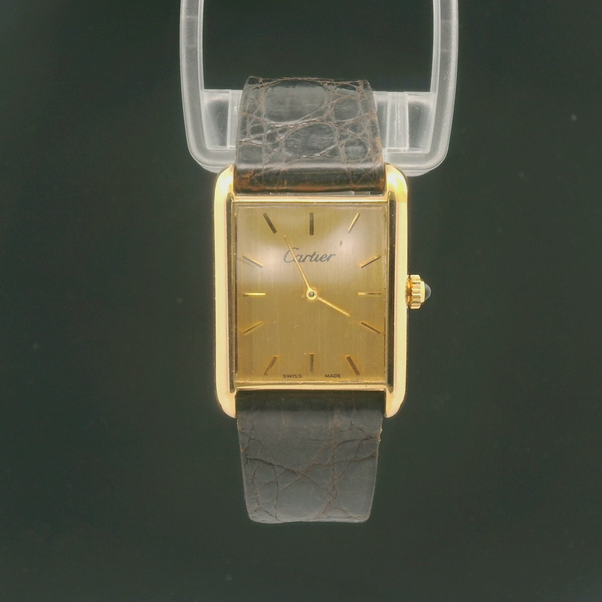 Vintage Cartier Watch 18K Yellow Gold Plated Dress Watch