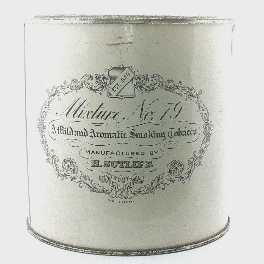 Vintage Estate Mixture No. 79 Sutliff Tobacco Co. 8 oz. Advertising Tin