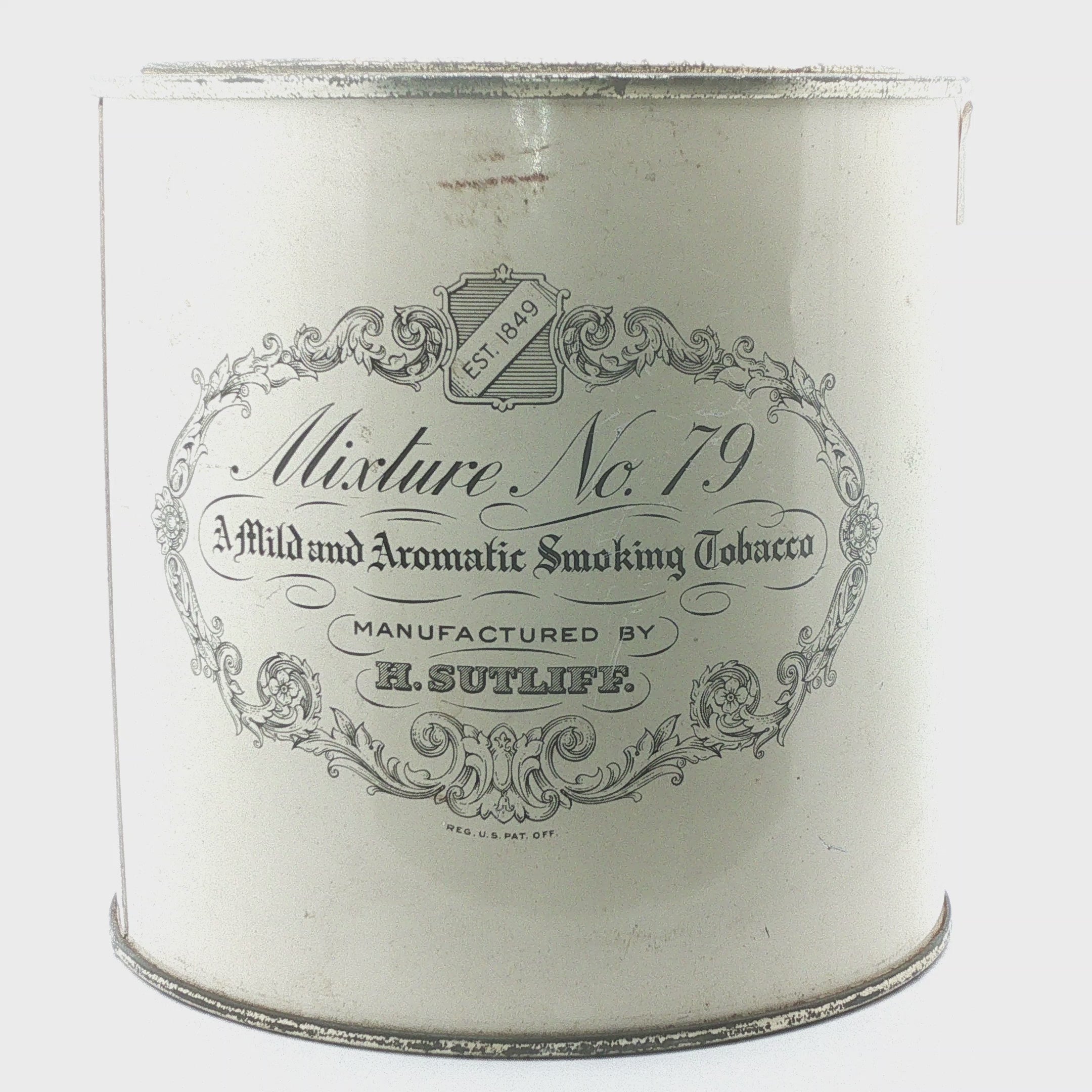 Vintage Estate Mixture No. 79 Sutliff Tobacco Co. 8 oz. Advertising Tin