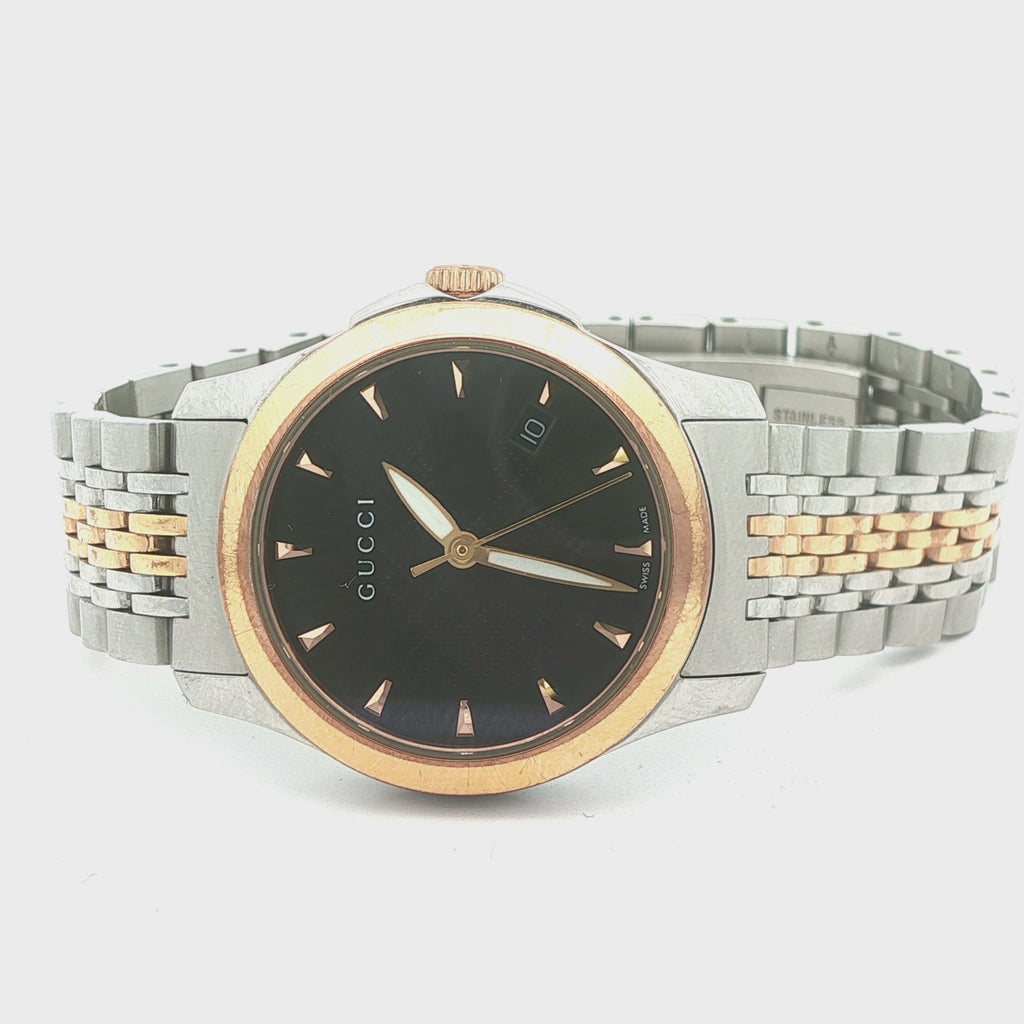 Estate Gucci Swiss Made Watch - Late 1990s-Early 2000s Two-Tone Stainless Steel