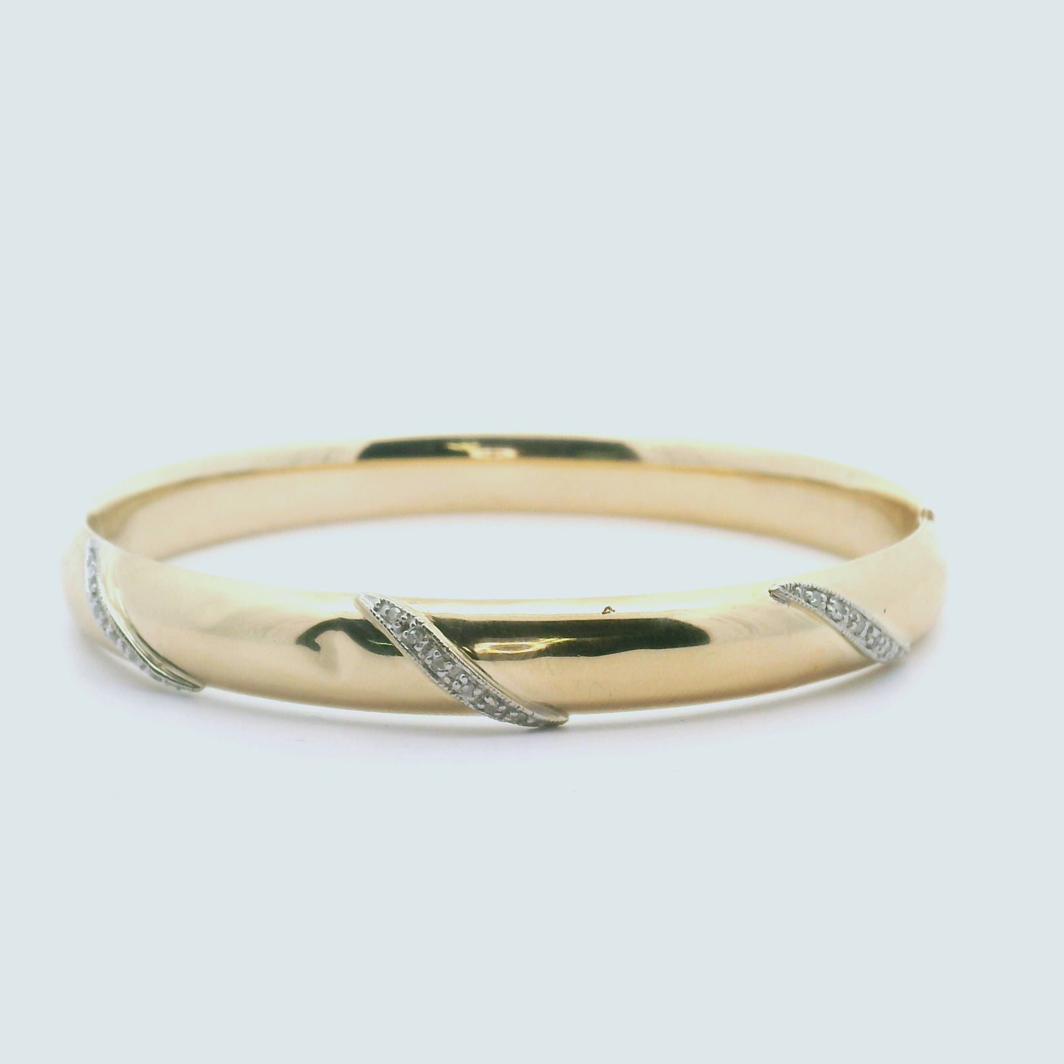 Two-Tone Diamond Accented Bracelet