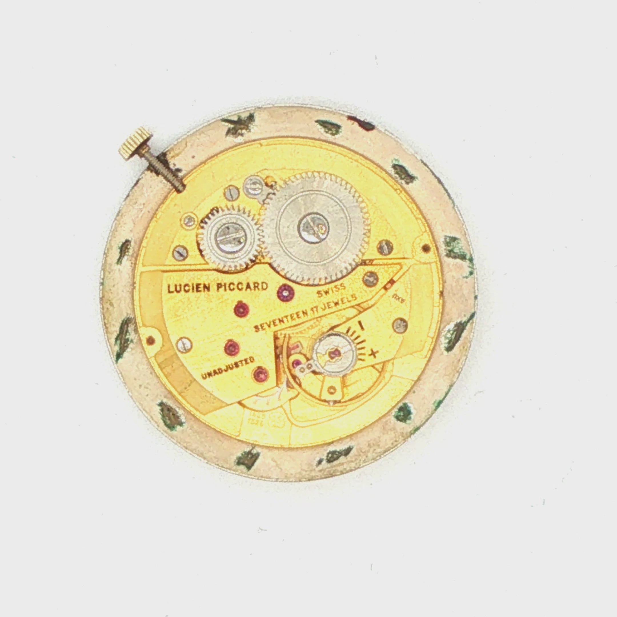 Estate Lucien Piccard 18K Yellow Gold Manual Wind Dress Watch, Circa 1950s