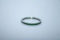 Sterling Silver Emerald Colored Eternity Ring