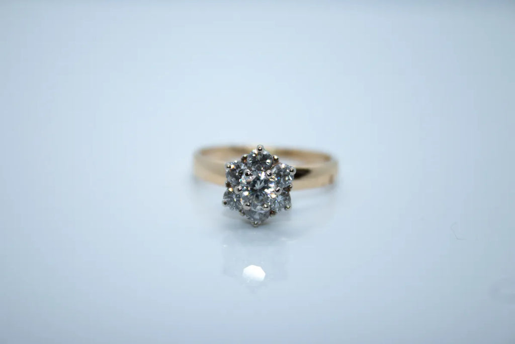 14K Yellow Gold two-tone Diamond Ring