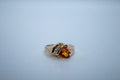 10 K Y/G Topaz and Diamond Ring