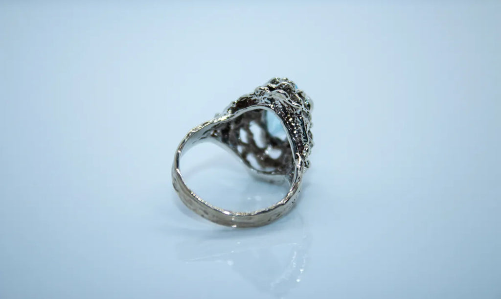 Sterling Silver Gents Topaz Ring