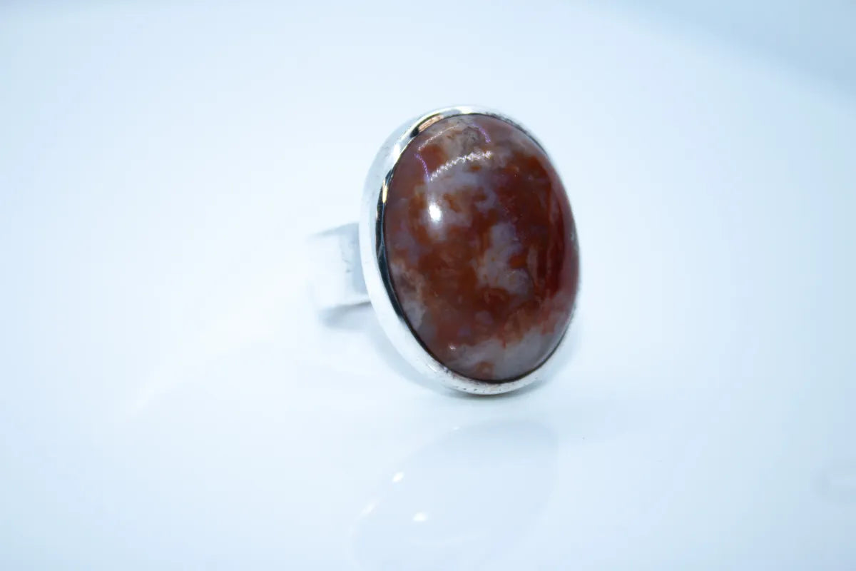 Sterling Silver Amber Ring