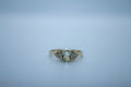 14 K Y/G Aqua and Diamond Ring