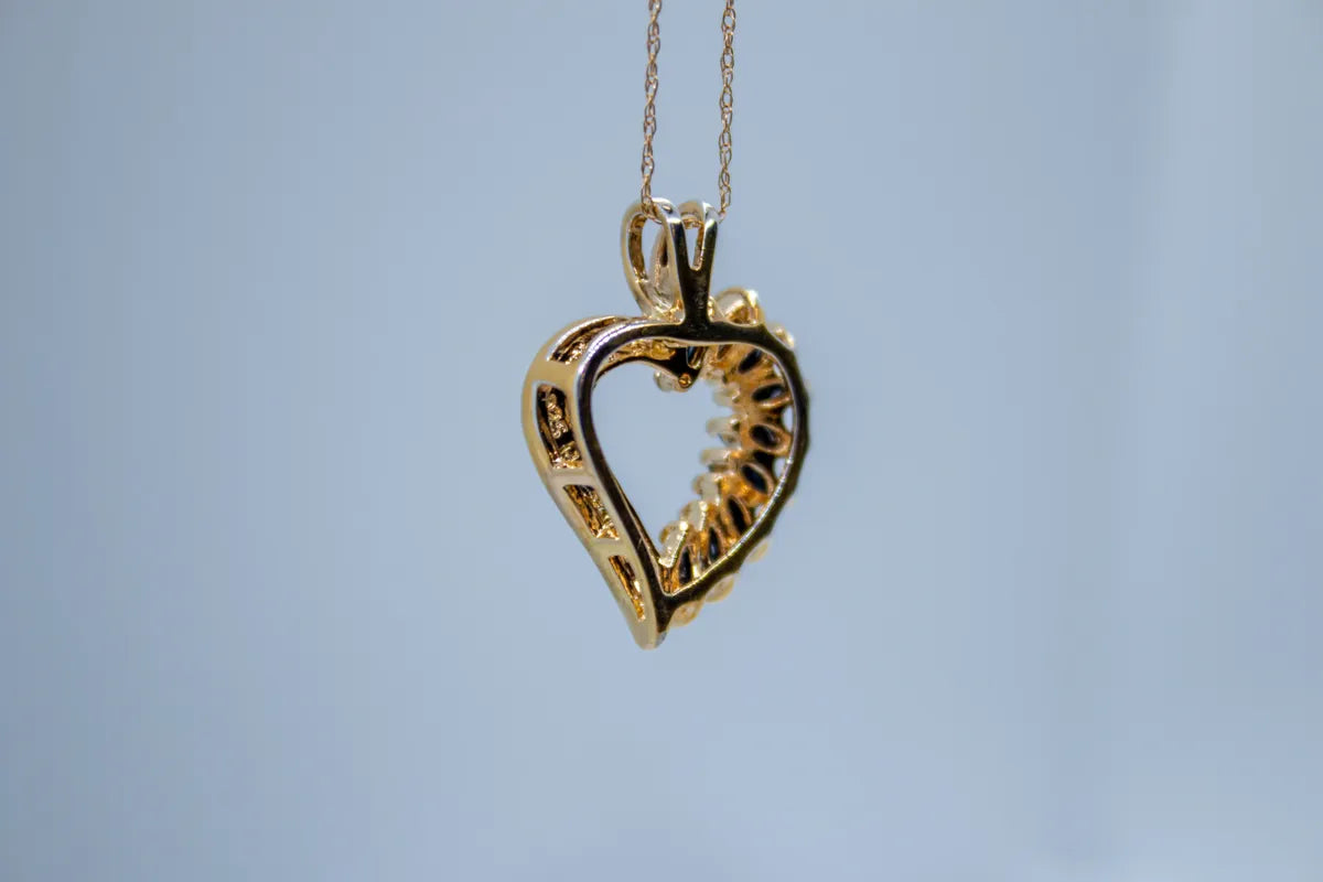 14 K Y/G Saphire Diamond Necklace
