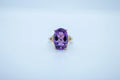 14 K Y/G Amethyst Ring