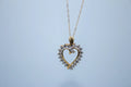 14K Y/G Diamond Heart Necklace
