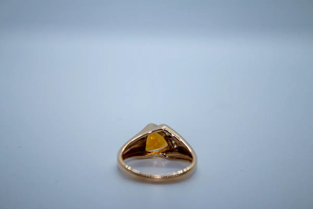 10 K Y/G Topaz and Diamond Ring