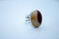Sterling Silver Amber Ring