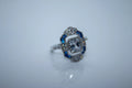Sterling Silver CZ Sapphire Colored Ring
