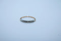 14 K Yellow and White Gold Diamond Wedding Band