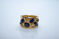 14K Yellow Gold Tanzanite and Diamond Ring