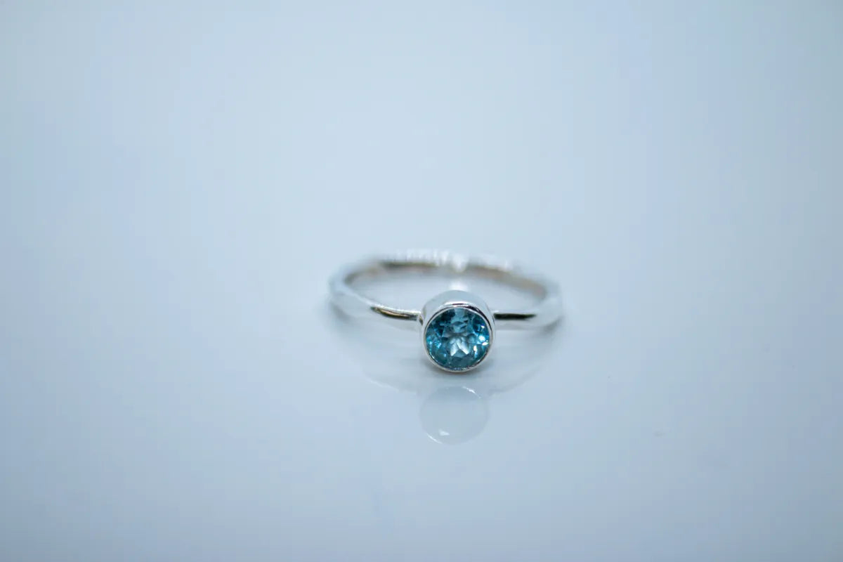 Sterling Silver Sky Blue Topaz Ring