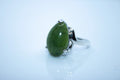 Sterling Silver Green Stone Ring