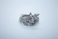 14kt White Gold Estate Fancy Marquise Diamond Ring - 4ct total weight