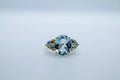 14 K Y/G Sky Blue Topaz Ring