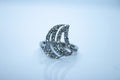Sterling Silver CZ Diamond Shaped Ring
