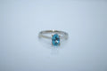 14K White Gold Aqua Ring