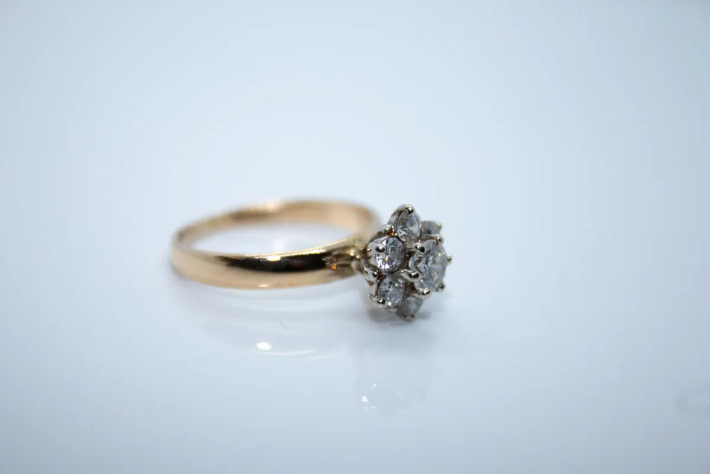 14K Yellow Gold two-tone Diamond Ring