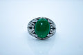 Sterling Silver Green Agate Ring
