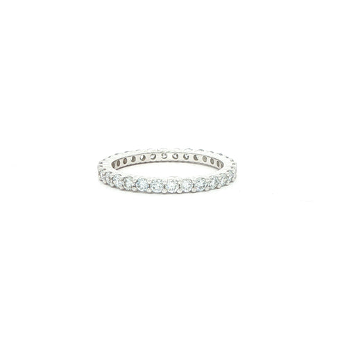 14K White Gold 1.00 CTW Lab-Grown Diamond Eternity Band – Size 7