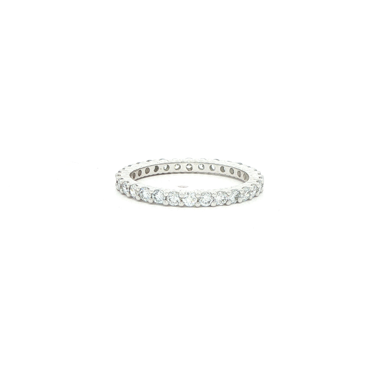 14K White Gold 1.00 CTW Lab-Grown Diamond Eternity Band – Size 7